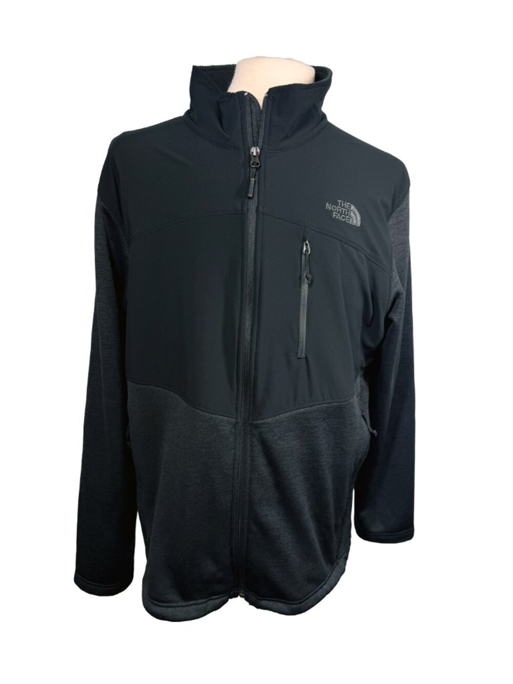 The North Face Norris Full Zip Jacket Men's XL Gray Black Fleece Technical